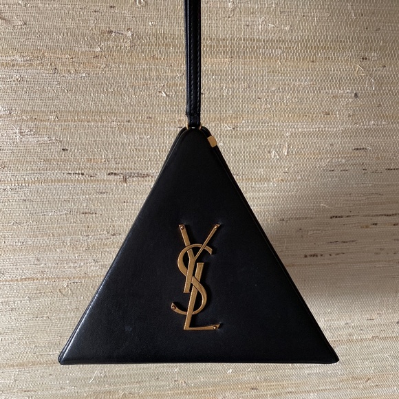 Saint Laurent Handbags - SAINT LAURENT Leather Pyramid Bag